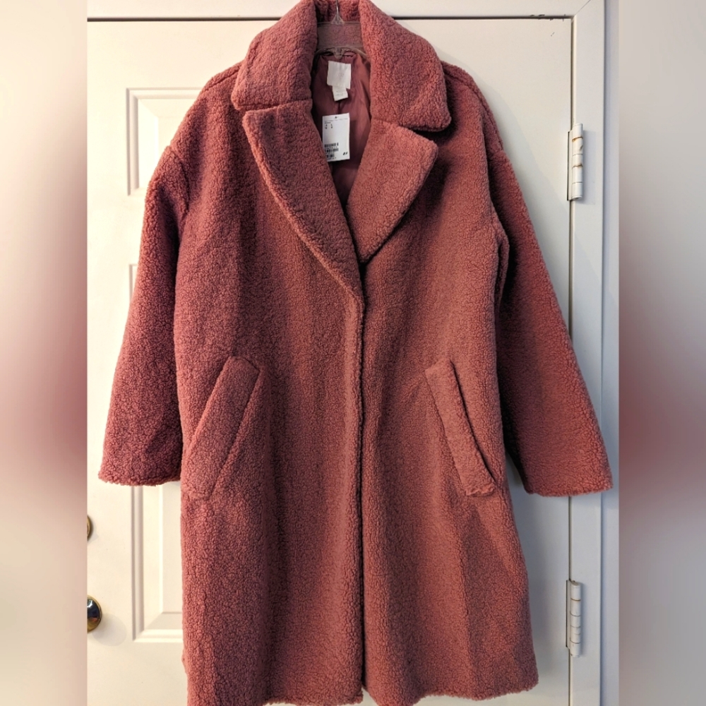 H&M Winter Coat. Rose color